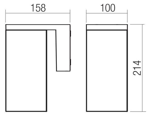 Redo Venkovní nástěnné LED svítidlo KUB 24W, v. 214 mm, IP54 Barva světla: 2700K