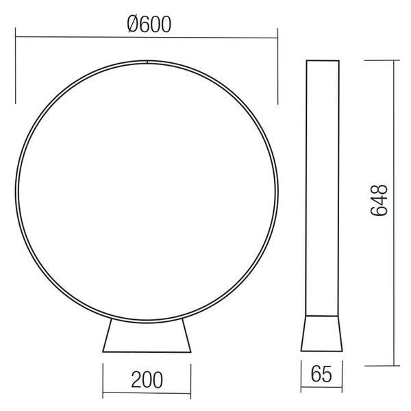 Redo Venkovní nástěnné LED svítidlo ONIRO 15W, ø 60 cm, IP65 Barva: Antracit, Barva světla: 2700K