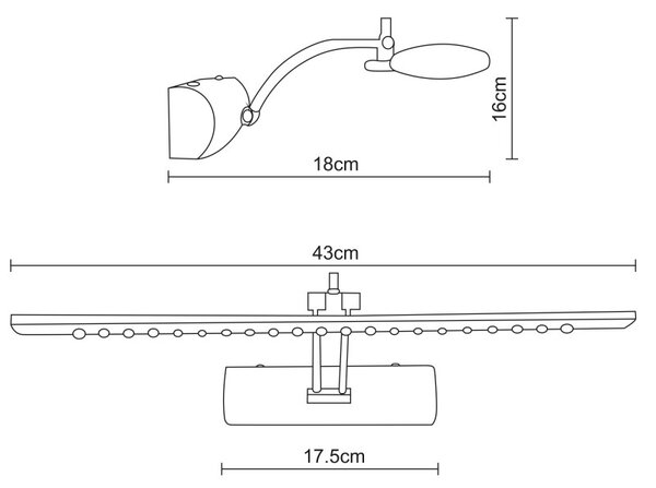 Globo 78301 LED nástěnné svítidlo Picture I 1x3W | 220lm | 4000K - nad obraz