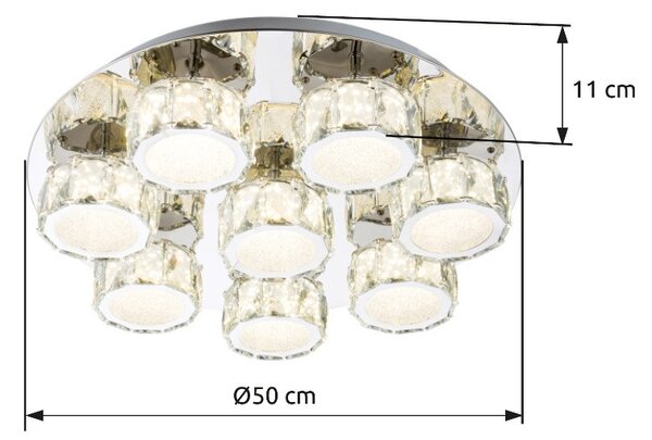 Globo 49350D5 LED přisazené stropní svítidlo Amur 1x64W | 4580lm | 4000K - stmívatelné