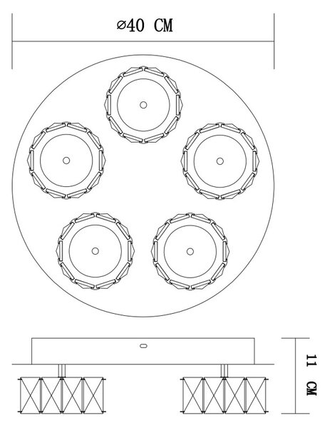 Globo 49350D4 LED přisazené stropní svítidlo Amur 1x40W | 2800lm | 4000K