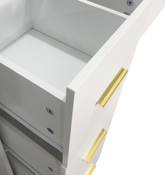 Aga Toaletní stolek se zrcadlem a osvětlením Matný bílý MRDT19