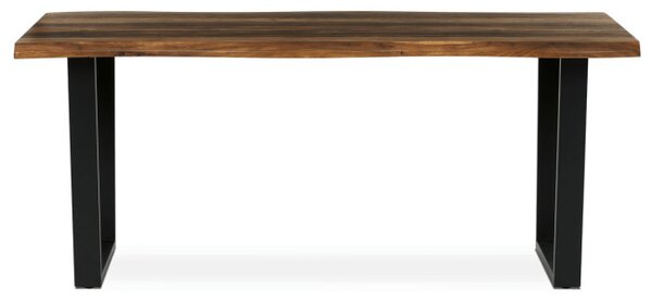Jídelní stůl 180x90 cm HT-F4218 staré dřevo / černý