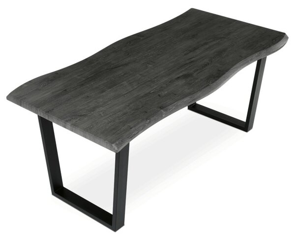 Jídelní stůl 180x90 cm HT-F4218 šedý dub / černý