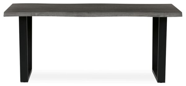 Jídelní stůl 180x90 cm HT-F4218 šedý dub / černý