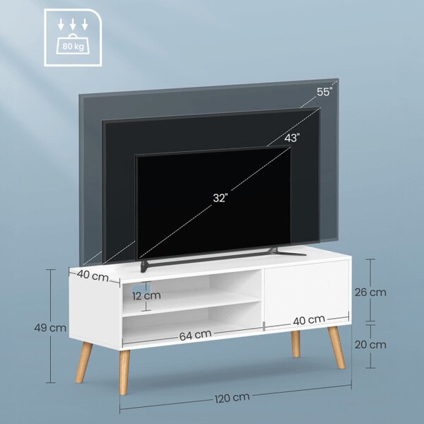 Stolek pod TV bílý AKF-E1146 WT