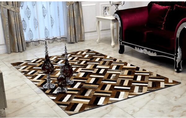 KONDELA Luxusní koberec, pravá kůže, 70x140, KŮŽE TYP 2