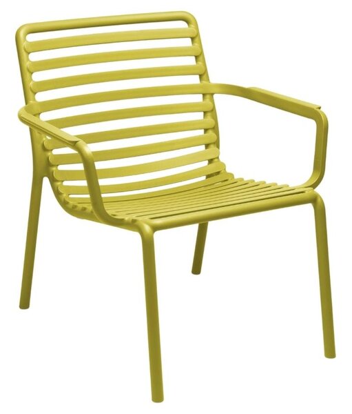 Žluté plastové zahradní křeslo Nardi Doga Relax