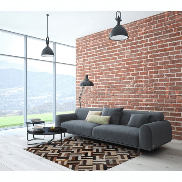 KONDELA Luxusní koberec, pravá kůže, 70x140, KŮŽE TYP 2