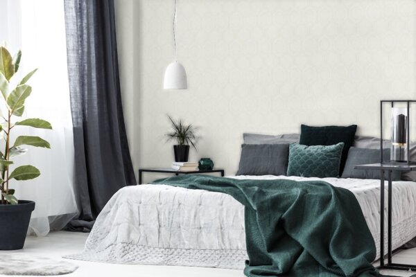 A.S. Création | Vliesová tapeta na zeď Pop Style 37479-1 | 0,53 x 10,05 m | bílá, metalická, šedá
