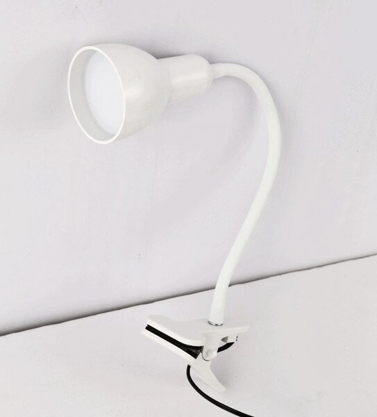 NIPEKO flexibilní LED lampička s klipem bílá