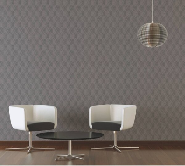 A.S. Création | Vliesová tapeta na zeď Pop Style 37478-5 | 0,53 x 10,05 m | černá, metalická, hnědá, šedá