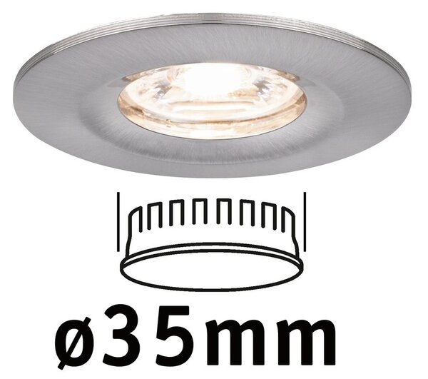 PAULMANN LED vestavné svítidlo Nova mini nevýklopné IP44 1x4W 2700K kov kartáčovaný 230V 943.00