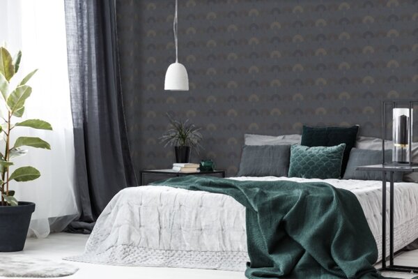 A.S. Création | Vliesová tapeta na zeď Pop Style 37480-2 | 0,53 x 10,05 m | béžová, černá, metalická, šedá