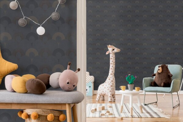 A.S. Création | Vliesová tapeta na zeď Pop Style 37480-2 | 0,53 x 10,05 m | béžová, černá, metalická, šedá
