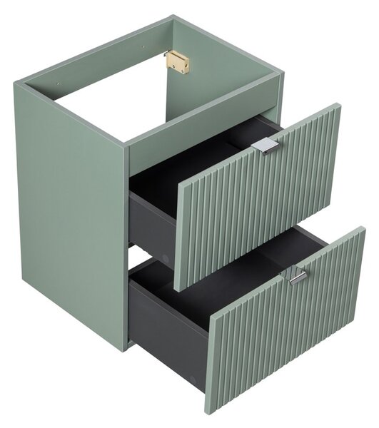 Koupelnová skříňka s deskou LINE Reed Green D50/1 | 50 cm