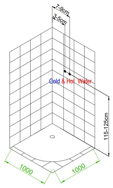 BPS-koupelny Hydromasážní box PUERTO 01C 100x100