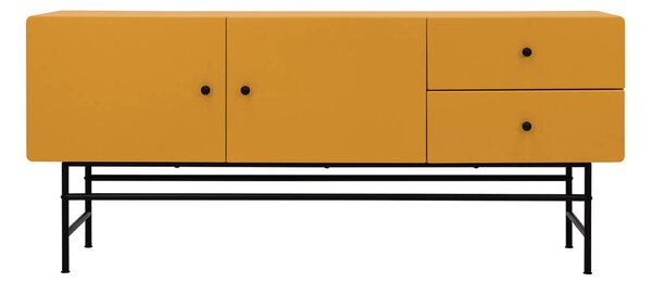 Komoda tailok 157 x 72 cm hořčicová