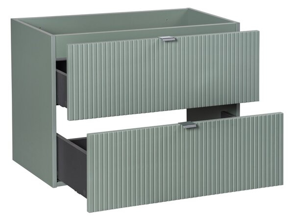 Koupelnová skříňka s deskou LINE Reed Green D80/2 | 80 cm