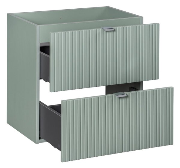 Koupelnová skříňka s deskou LINE Reed Green D60/3 | 60 cm