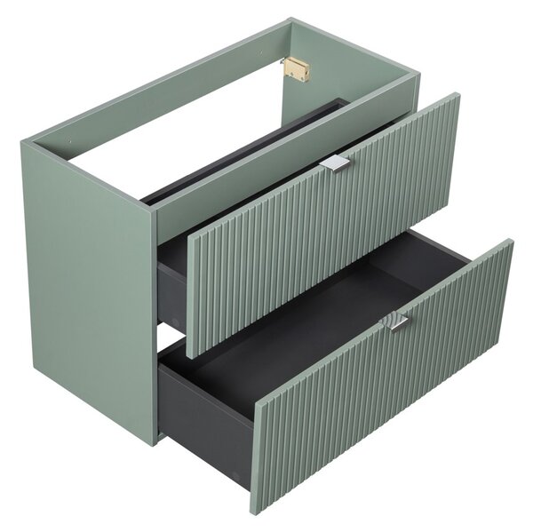 Koupelnová skříňka s deskou LINE Reed Green D80/2 | 80 cm