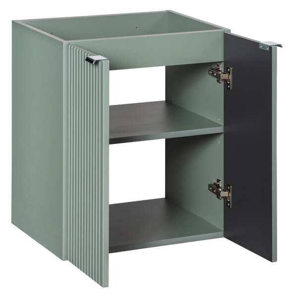 Koupelnová skříňka s deskou LINE Reed Green D60/4 | 60 cm
