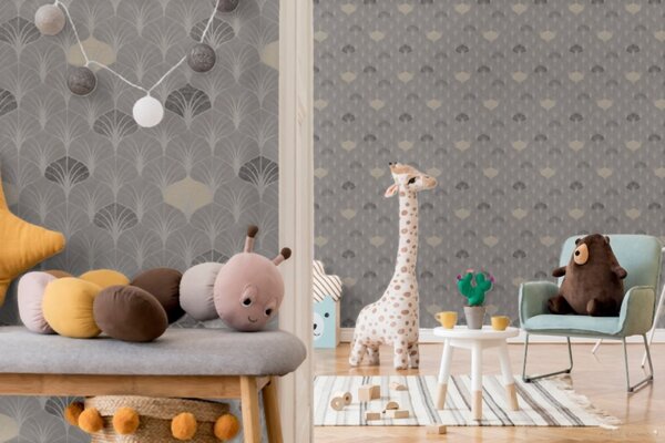 A.S. Création | Vliesová tapeta na zeď Pop Style 37483-2 | 0,53 x 10,05 m | béžová, šedá