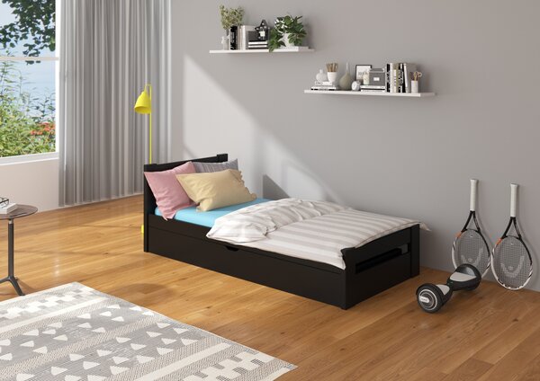 Nízká postel pro děti 80x180 cm Litto Černá