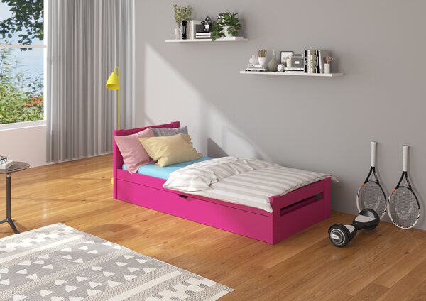 Nízká postel pro děti 80x180 cm Litto Růžová