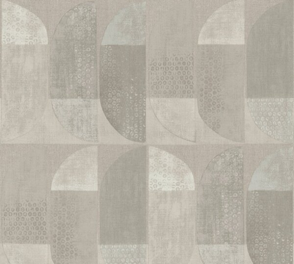 A.S. Création | Vliesová tapeta na zeď Geo Nordic 37531-4 | 0,53 x 10,05 m | béžová, krémová, hnědá