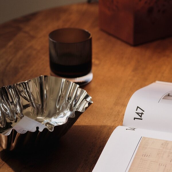FERM LIVING Skleničky Ripple Tumbler, Smoked Grey, sada 2 kusů