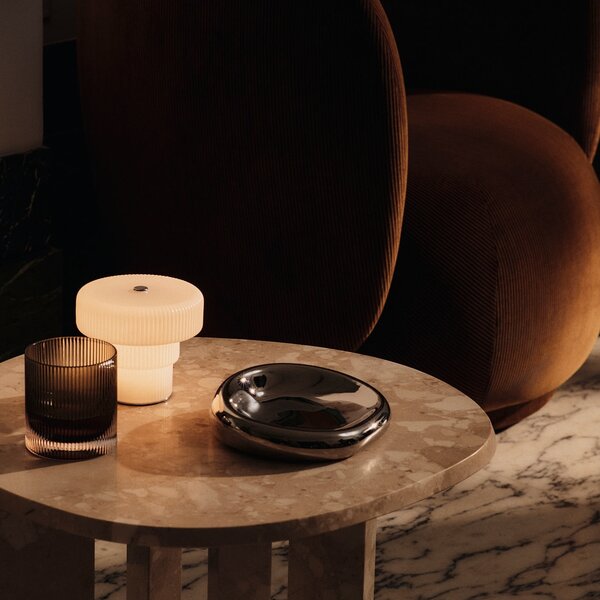 FERM LIVING Skleničky Ripple Tumbler, Smoked Grey, sada 2 kusů