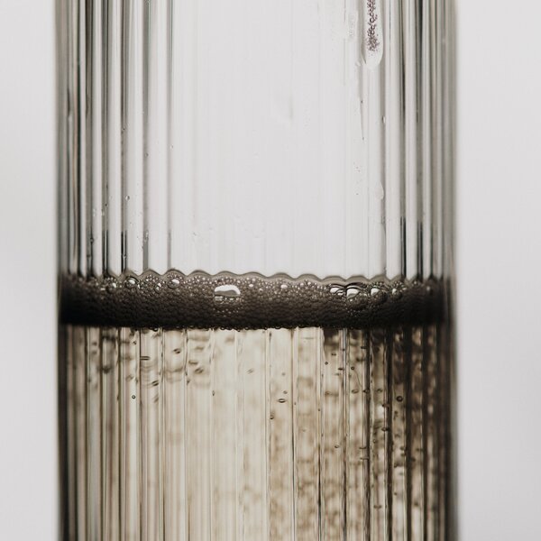 FERM LIVING Skleničky na šampaňské Ripple Flutes, Clear, sada 2 kusů