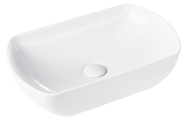 BPS-koupelny Deskové keramické umyvadlo Kingston O (50x31x12,5 cm)