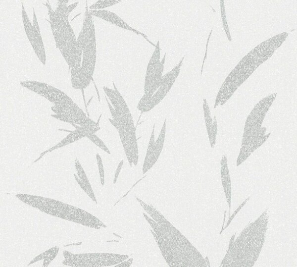 A.S. Création | Vliesová tapeta na zeď New Elegance 37549-4 | 0,53 x 10,05 m | bílá, metalická, šedá