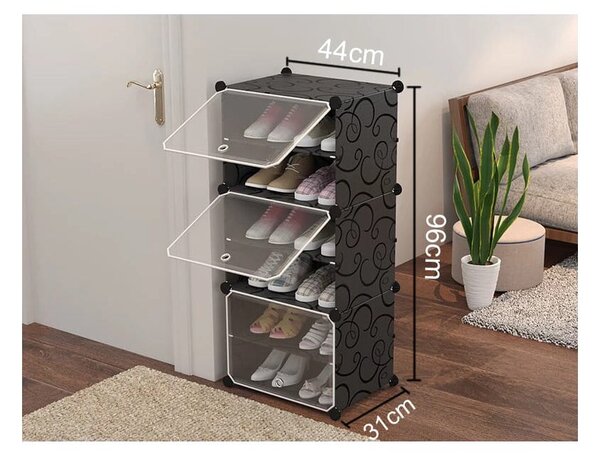 VASAGLE modulární skříňka, box na boty se 6 úrovněmi