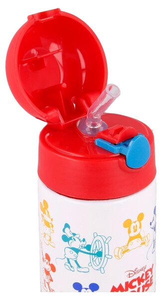 Dětská nerezová lahev s brčkem, 360ml, Stor, Mickey