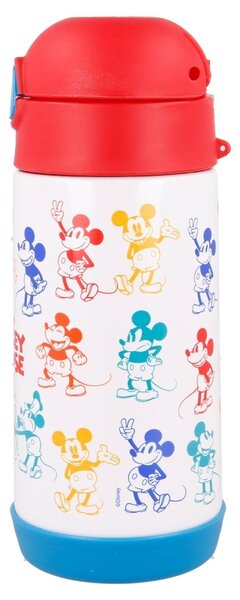 Dětská nerezová lahev s brčkem, 360ml, Stor, Mickey