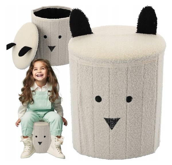 Taburetka PHO4243 skládací Panda v krémové barvě