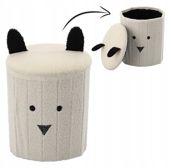 Taburetka PHO4243 skládací Panda v krémové barvě