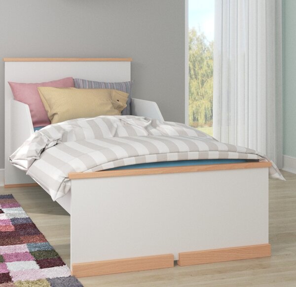 Bílá dětská postel 80x180 cm Glanny s matrací
