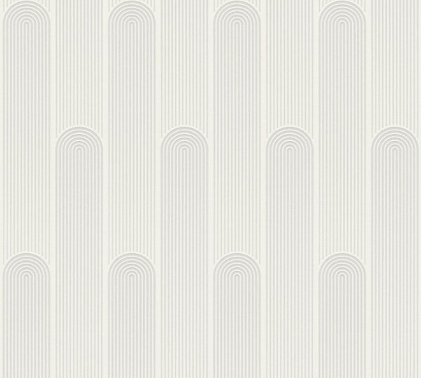 A.S. Création | Vliesová tapeta na zeď New Life 37678-1 | 0,53 x 10,05 m | bílá, krémová, metalická