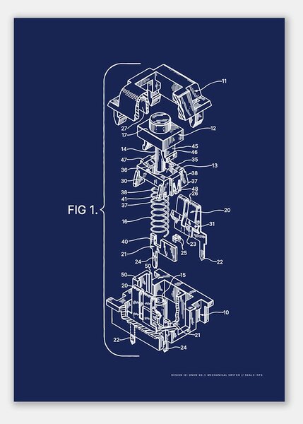 MECHANICAL SWITCH Dark Blue / A3