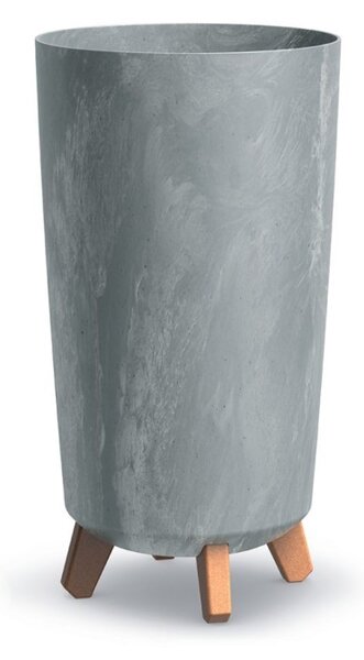 Květináč - GRACIA TUBUS SLIM Beton Effect, Ø 23,9 cm Barva: beton