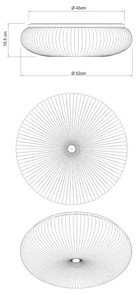 STROPNÍ SVÍTIDLO, 52/15.5 cm Collett's Monde - Online Only svítidla, Online Only