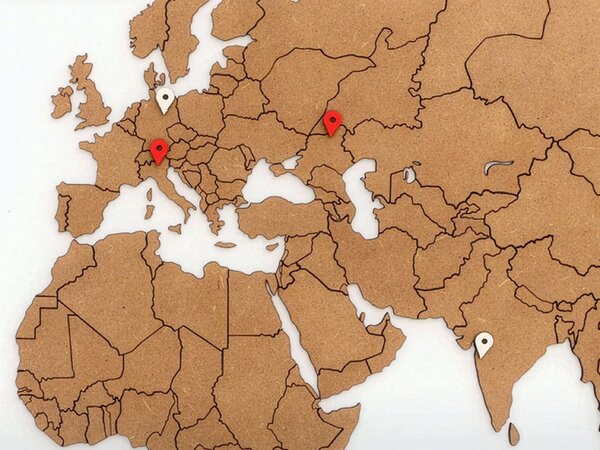Dřevěná mapa světa True Puzzle Černá / 150 x 90 cm / Ne