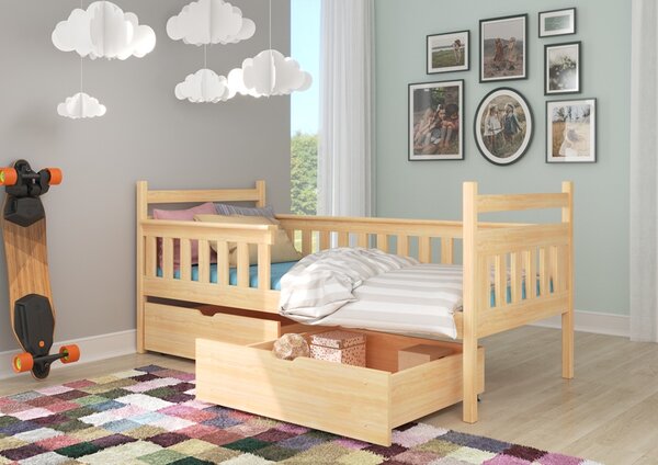 Dětská postel se zábranou Alby 80x180 cm Borovice