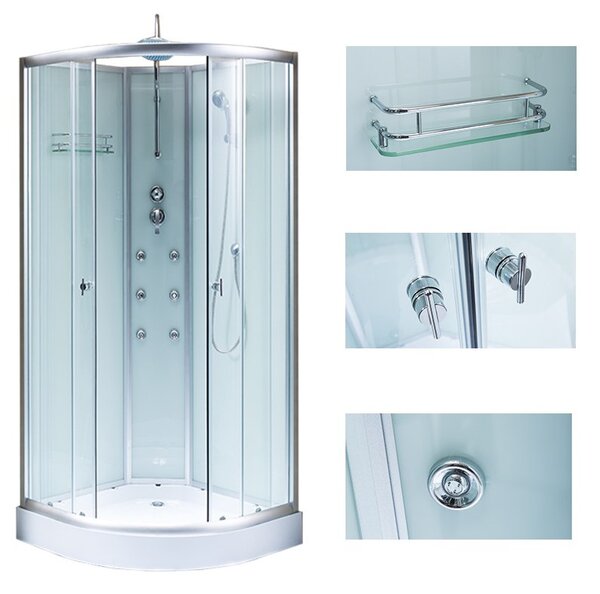 BPS-koupelny Hydromasážní box HYD-R77W 80, 80x80