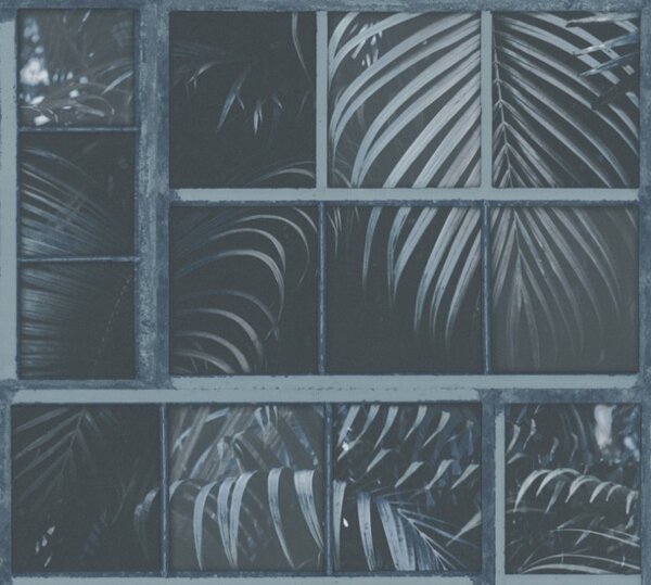 A.S. Création | Vliesová tapeta na zeď Industrial 37740-4 | 0,53 x 10,05 m | modrá, černá