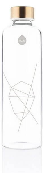 EQUA Mismatch Gold 750 ml designová luxusní ekologická skleněná lahev na pití s plstěným obalem